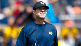 Next Story Image: Harbaugh discusses football dreams, helmet stickers